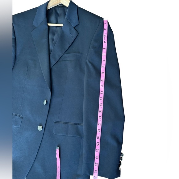 MICHAEL Michael Kors Black 100% Wool 2 Button Blazer Sport Coats Size: 40R - Picture 13 of 16